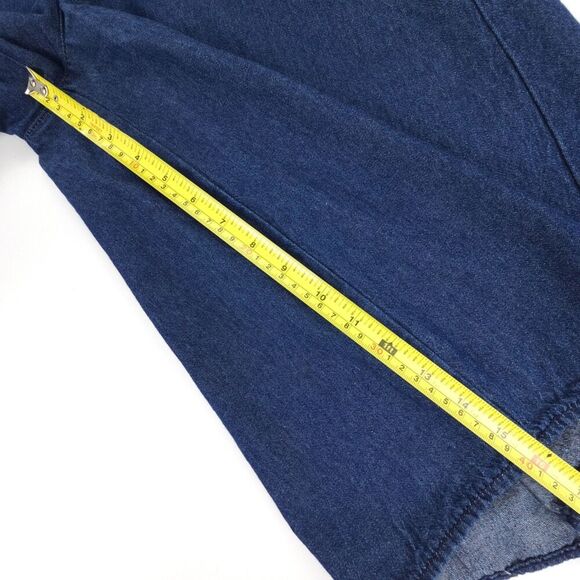 UNIQLO GU Tie Waist Culotte Wide Leg Awkward Length Denim Pants Lagenlook Boho - Picture 5 of 8